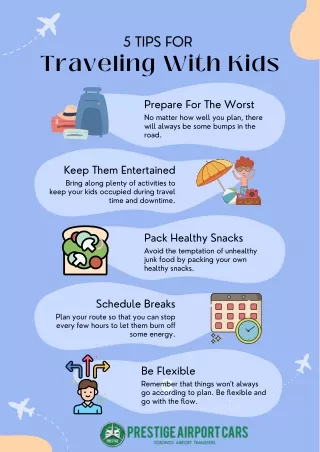 Tips for Traveling with Kids Poster | Airport limousine Toronto