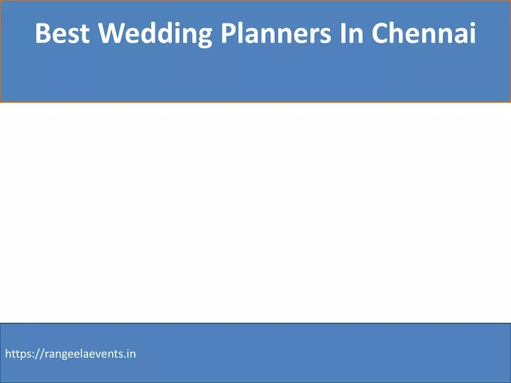 best wedding planners in chennai