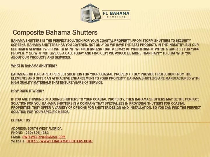 composite bahama shutters