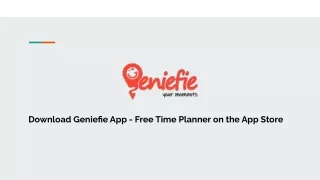 Download Geniefie App - Free Time Planner on the App Store