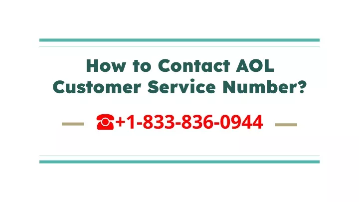 how to contact aol customer service number