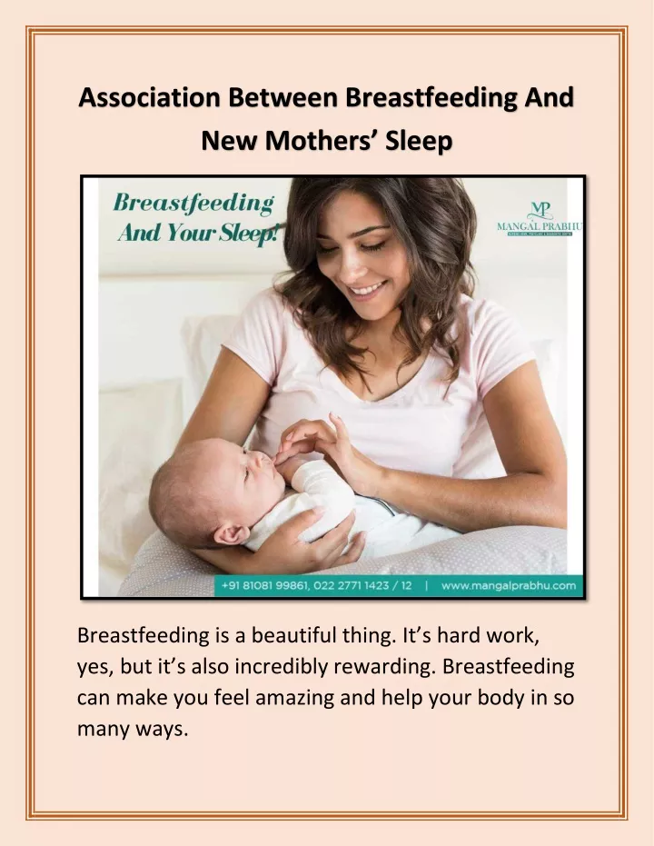 association between breastfeeding and new mothers