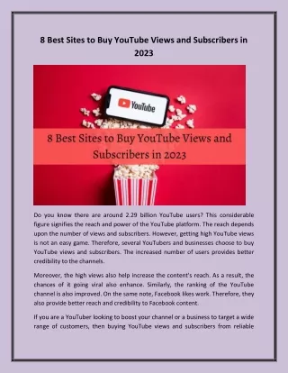 8 best sites to buy YouTube views and subscribers in 2023