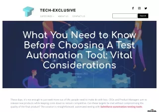 tech exclusive