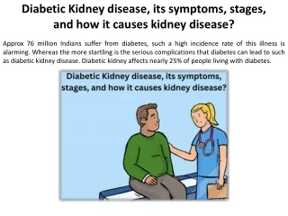 What are the signs, symptoms, stages, and causes of diabetic kidney disease