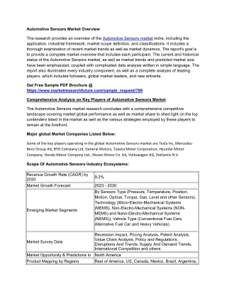Automotive Sensors