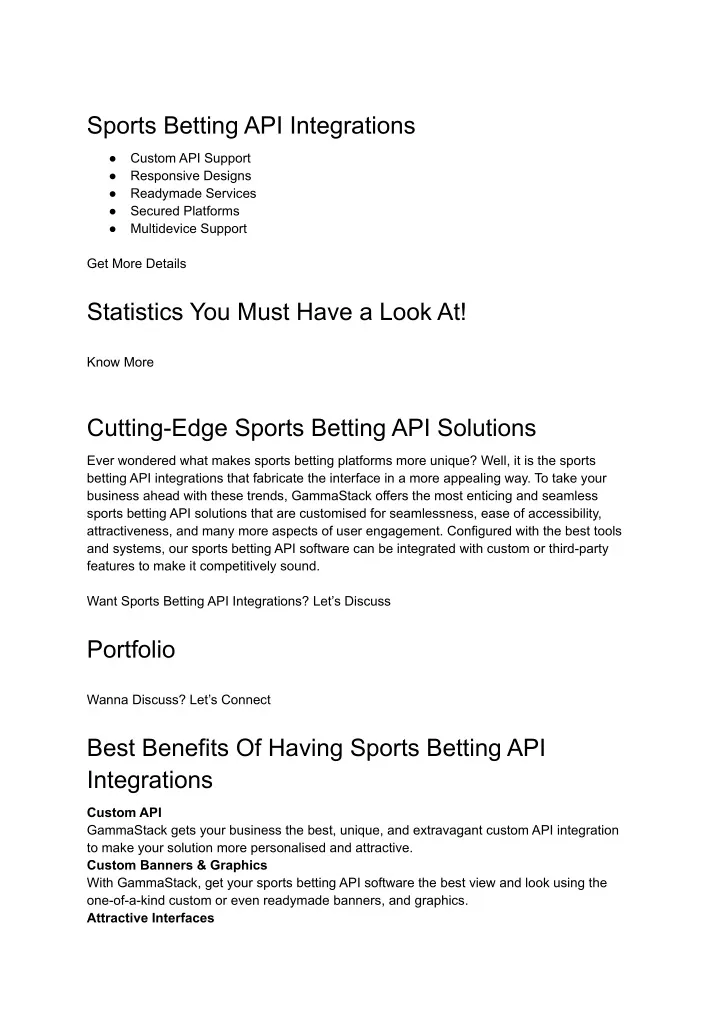 sports betting api integrations