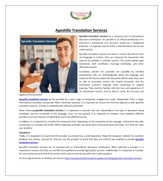 apostille translation services