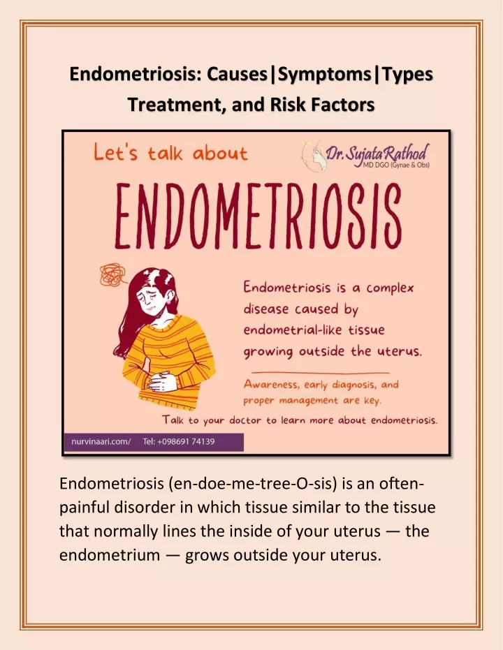 endometriosis causes symptoms types treatment