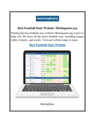 Best Football Stats Website Bettingstats.org