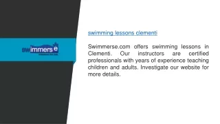 swimming lessons clementi swimmerse com offers