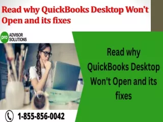 read why quickbooks desktop won t open and its fixes