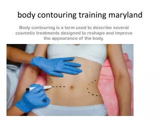 body contouring training maryland