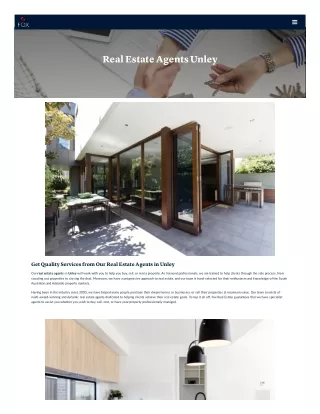 Real estate agents unley