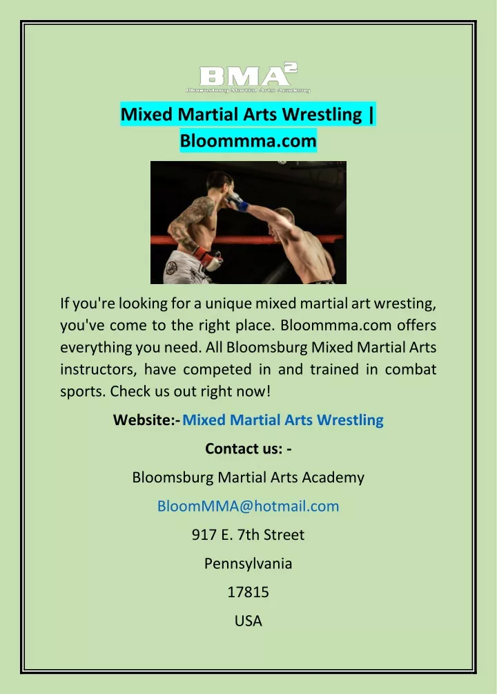mixed martial arts wrestling bloommma com