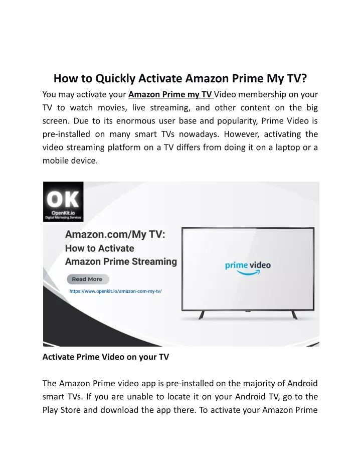 how to quickly activate amazon prime