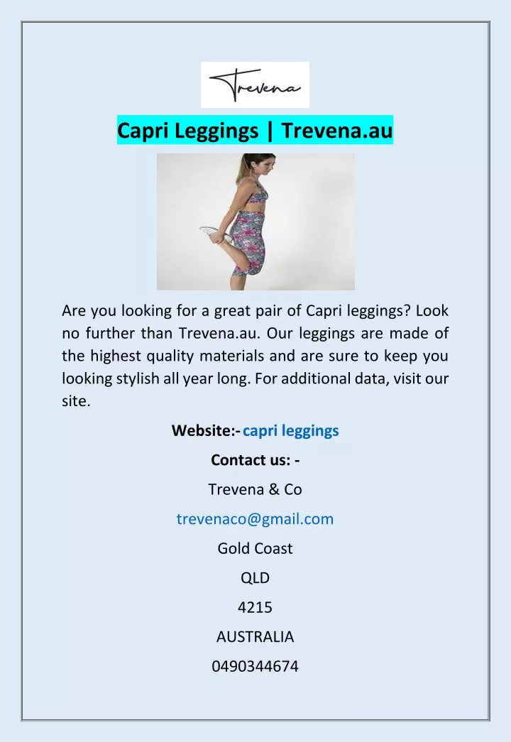 capri leggings trevena au