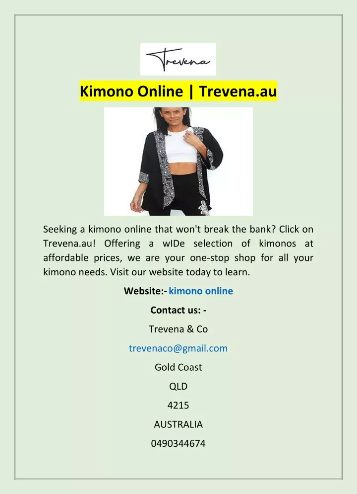 kimono online trevena au
