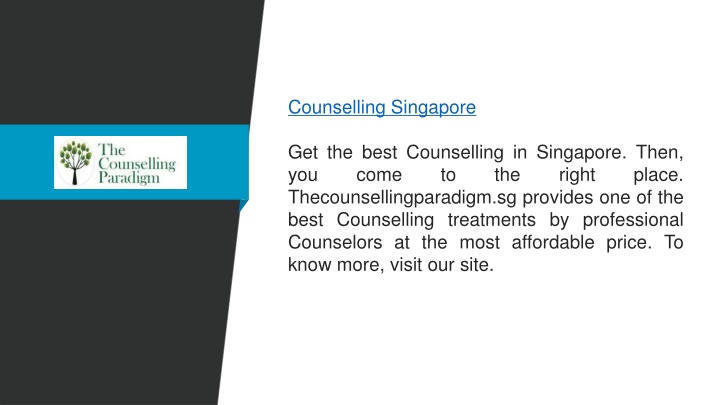 counselling singapore get the best counselling