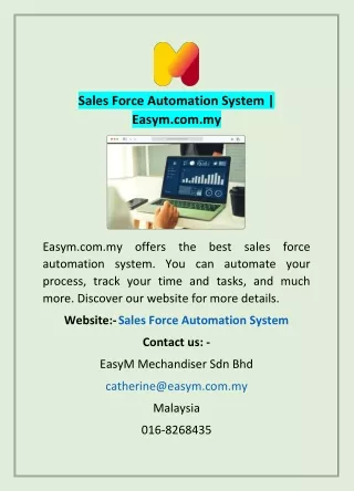 Sales Force Automation System | Easym.com.my