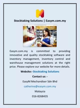 Stocktaking Solutions | Easym.com.my