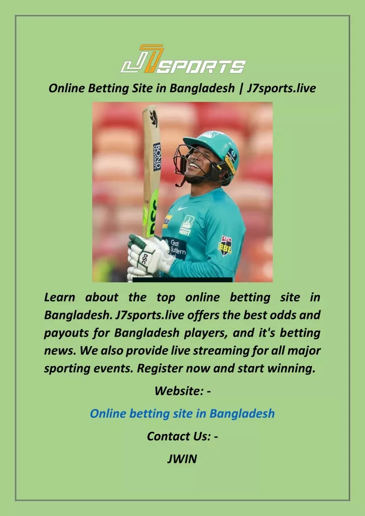 online betting site in bangladesh j7sports live