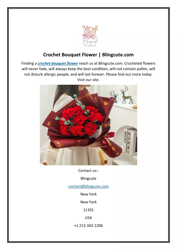 crochet bouquet flower blingcute com