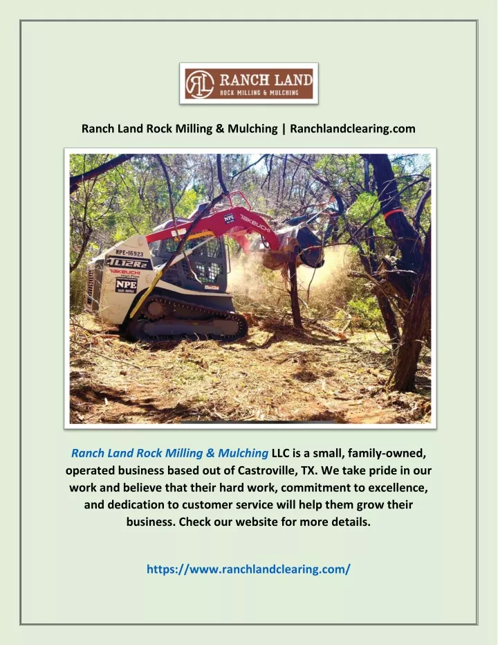 ranch land rock milling mulching