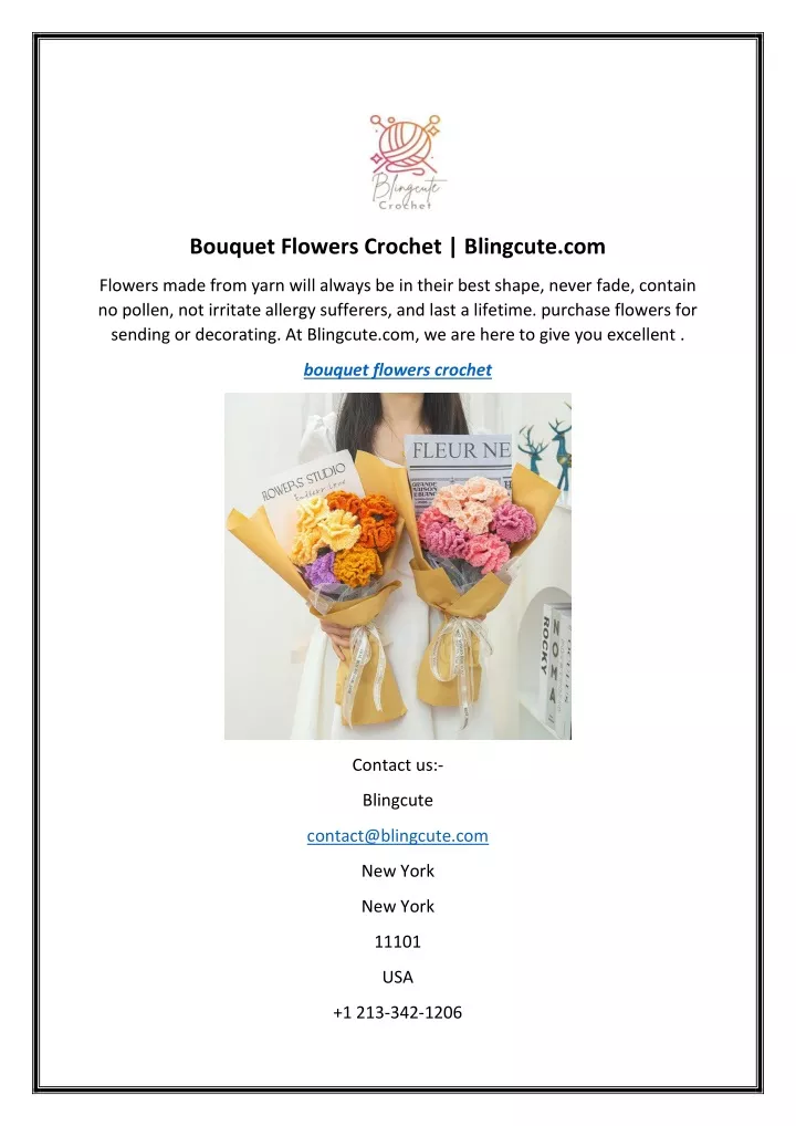 bouquet flowers crochet blingcute com