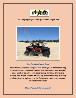 Tent Camping Oregon Coast | Boxcarhilloregon.com