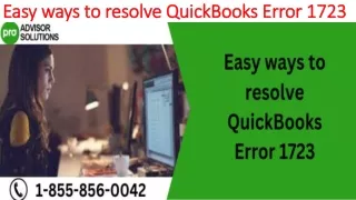 easy ways to resolve quickbooks error 1723