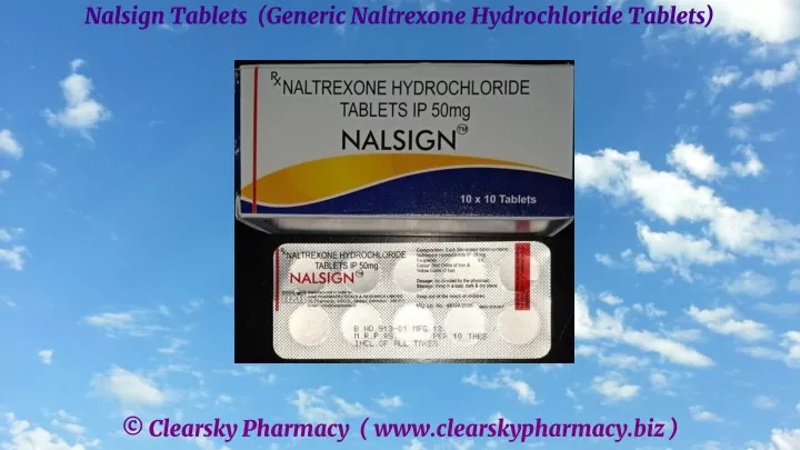 nalsign tablets generic naltrexone hydrochloride