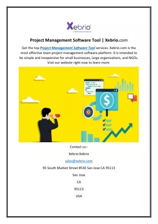 project management software tool xebrio com