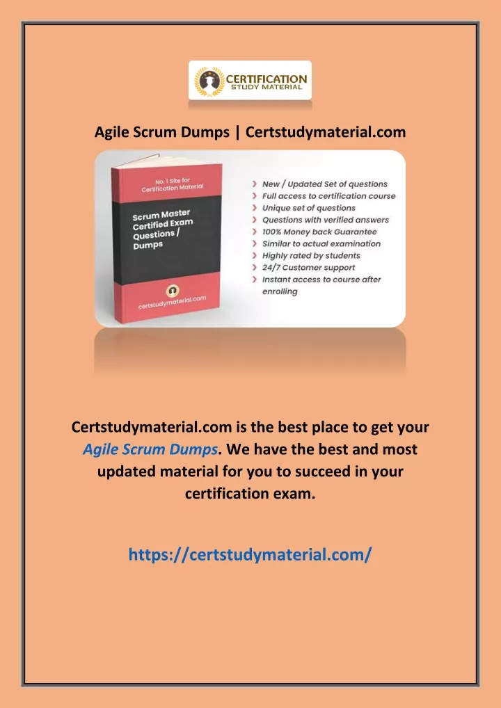 agile scrum dumps certstudymaterial com