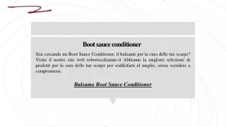 boot sauce conditioner