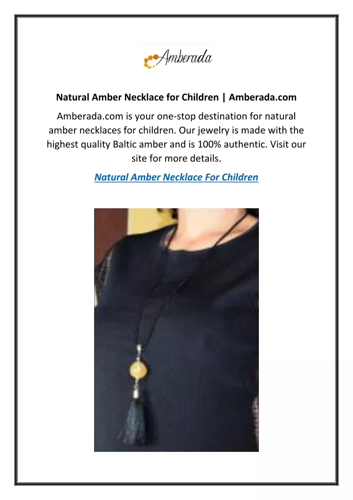 natural amber necklace for children amberada com