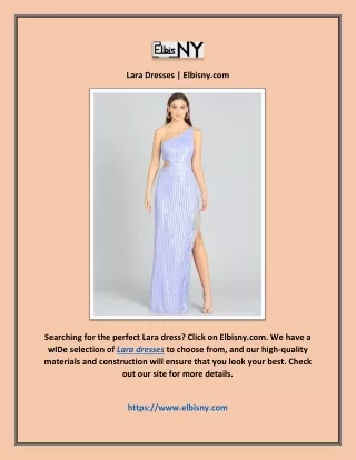 Lara Dresses | Elbisny.com