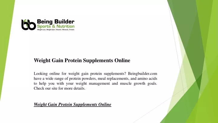 weight gain protein supplements online