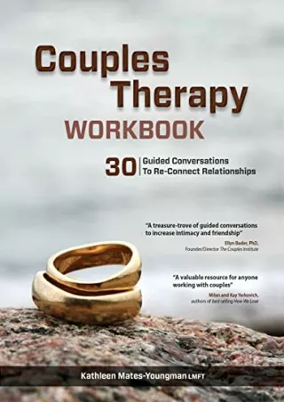 full D!ownload  (pdF) Couples Therapy Workbook: 30 Guided Conversations to