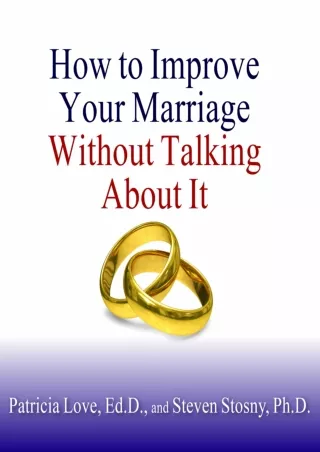 D!ownload [pdf] How to Improve Your Marriage Without Talking About It