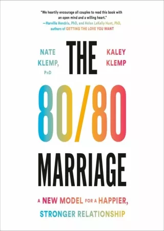 D!ownload ((eBOOK) The 80/80 Marriage: A New Model for a Happier, Stronger