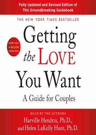 [DOWNLOAD] PDF Getting the Love You Want: A Guide for Couples: Third Editio