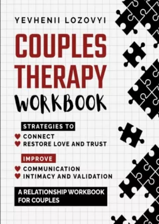 get [pdf] D!ownload  Couples Therapy Workbook: Strategies to Connect, Resto