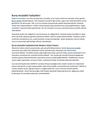 bursa avukatl k faaliyetleri bursa avukatl