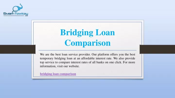 bridging loan comparison