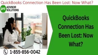 quickbooks connection has been lost now what