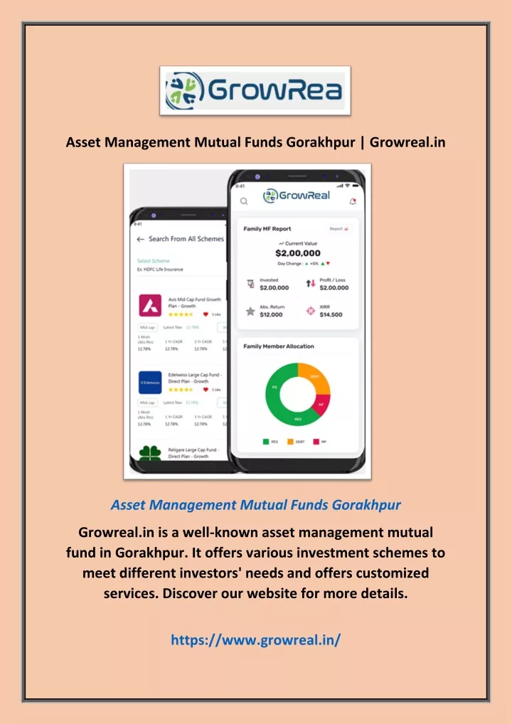 asset management mutual funds gorakhpur growreal