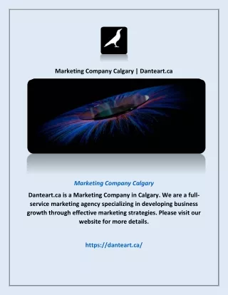 Marketing Company Calgary | Danteart.ca