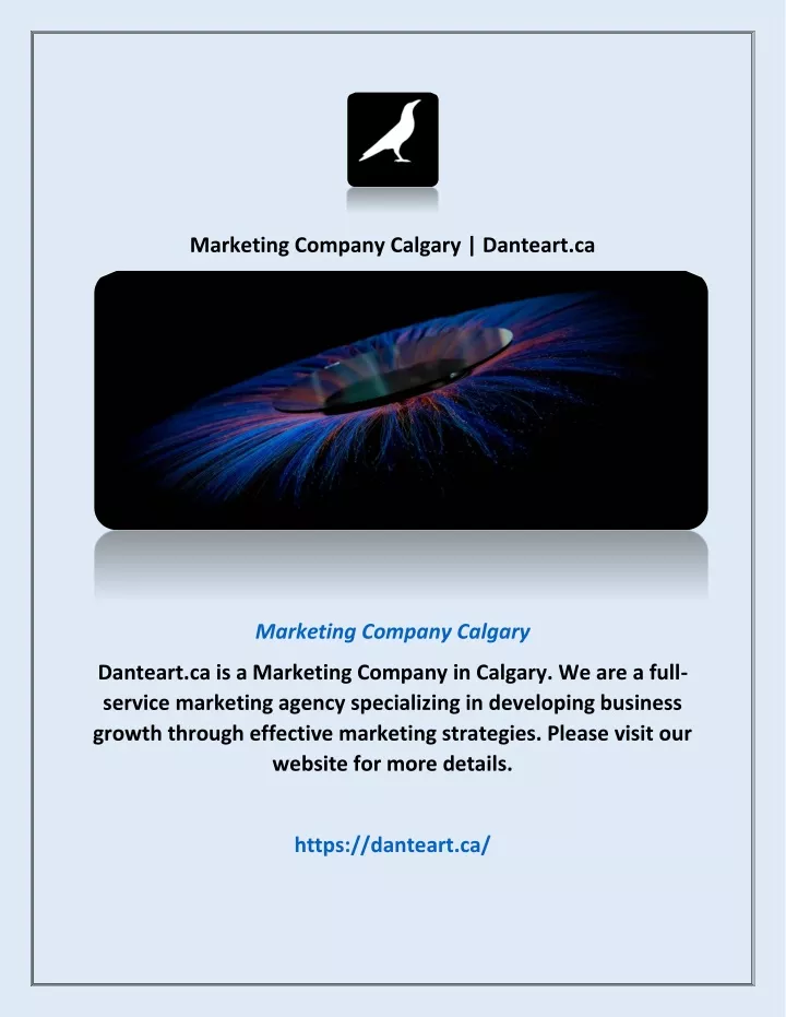 marketing company calgary danteart ca