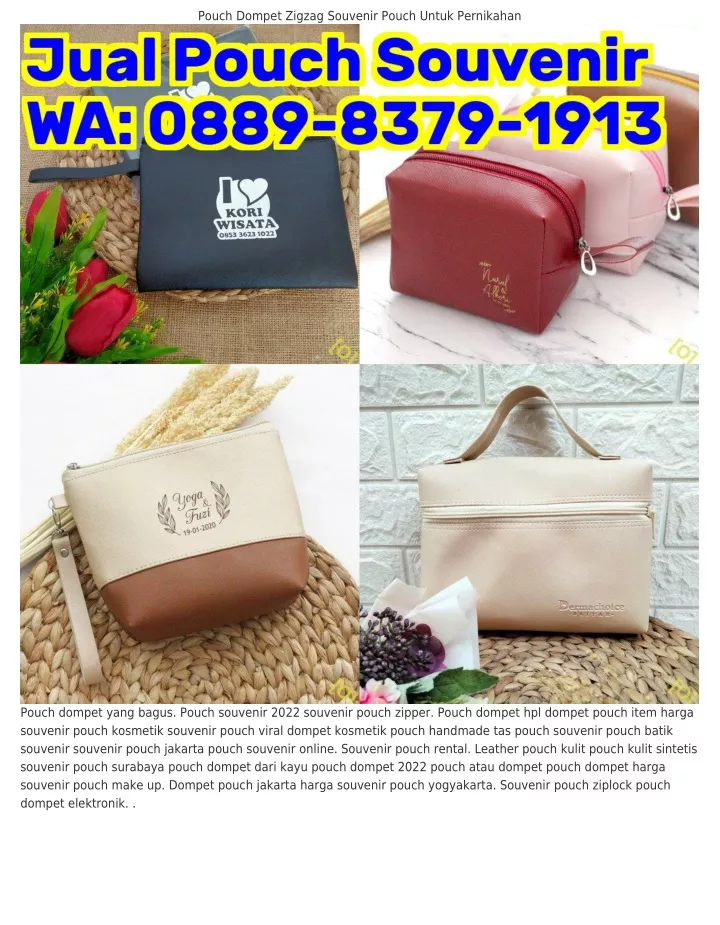 pouch dompet zigzag souvenir pouch untuk